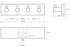 Bemeta Планка с четырьмя крючками Beta 132405212 – фотография-2