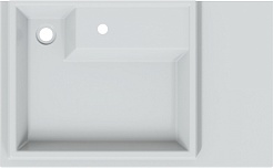 СанТа Тумба с раковиной под стиральную машину Марс 80 L белая/светлое дерево – фотография-6