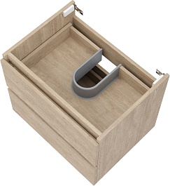 Teymi Тумба с раковиной Laina 60 подвесная дуб светлый – фотография-8