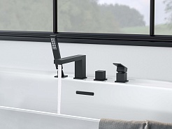 Aquatek Смеситель на борт ванны Либра AQ1648MB матовый черный – фотография-5