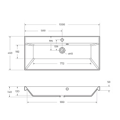 BelBagno Тумба с раковиной Vittoria 100 подвесная Grigio Opaco с раковиной BB1000/450-LV-ART-AST-NERO – фотография-12