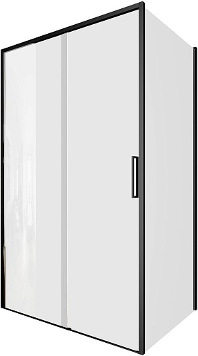 Aquanet  Душевой уголок Pleasure Evo 120x80 AE65-120x80-BT профиль черный, стекло прозрачное – фото-1