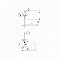 Vidima Смеситель для ванны и душа Trinity BA262AA – фотография-2