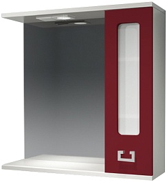 Какса-а Зеркальный шкаф Витраж-Цвет 70 R бордо – фотография-1