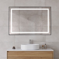 BelBagno Зеркало SPC-KRAFT-1200-800-SENS-NERO – фотография-9