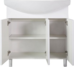 ASB-Mebel Мебель для ванной Мессина 80/3 белая – фотография-6