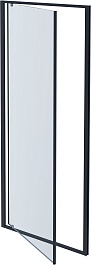 Aquatek Душевая дверь в нишу Ария 100x200 AQ ARI PI 10020BL профиль черный стекло прозрачное – фотография-2