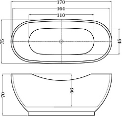 Esbano Акриловая ванна Madrid 170x75 – фотография-3