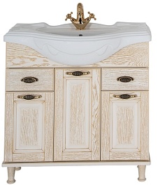 Aquanet Мебель для ванной Тесса 85 жасмин/золото – фотография-8