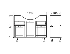 Roca Комплект мебели America 105, орех – фотография-3