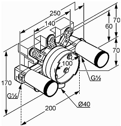 Kludi Смеситель JOOP! 743870000 скрытая часть – фотография-2