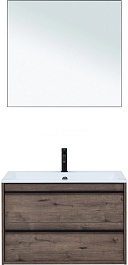 Aquanet Мебель для ванной Lino 80 подвесная дуб веллингтон – фотография-1
