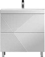 Velvex Тумба с раковиной Edge 60.2Y белый глянец