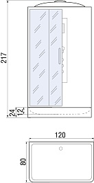 River Душевая кабина Vitim 120/80/26 MT – фотография-19