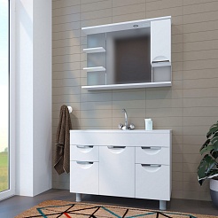 Mixline Мебель для ванной Этьен 100 R Нелли белая – фотография-2