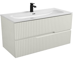 Cezares Тумба с раковиной Duet-N 100 подвесная CZR-8073-100 альпака брашированная