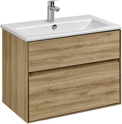 Акватон Тумба с раковиной Либерти 75 дуб эльвезия – фотография-1