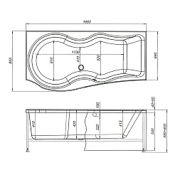 Aquanet Акриловая ванна Nicol L – фотография-6