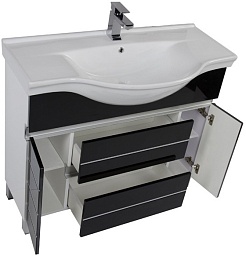 Aquanet Мебель для ванной "Доминика 100" черная (172410) – фотография-6