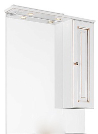 Водолей Зеркальный шкаф "Белладжио 85" R патина золото – фотография-1