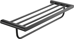 Milacio Полка для полотенец Ultra MCU.965.MB черная матовая – фотография-1