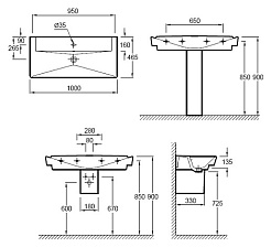 Jacob Delafon Тумба с раковиной Reve 100 коричневая, 1 ящик – фотография-2