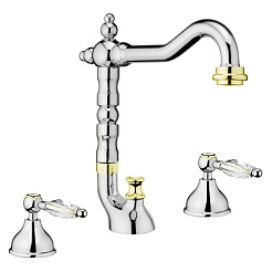 Webert Смеситель Alexandra AL750202017 хром/золото, для раковины – фотография-1