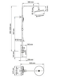 WasserKRAFT Душевой комплект A16601 со смесителем – фотография-6