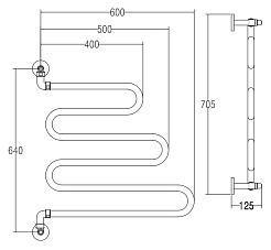 Margaroli Полотенцесушитель Vento 405WH – фотография-2