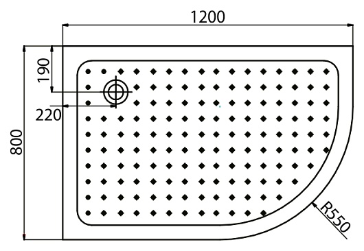  Поддон для душа "Moderato EF-8070" L – картинка-3