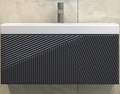 Velvex Тумба с раковиной Edge 80.1Y графит