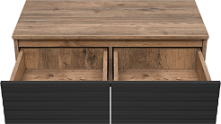 Brevita Консоль Dakota 80 подвесная черный кварц/дуб галифакс олово – фотография-2