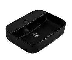 Aquatek Накладная раковина Вега 50 AQ5506-MB матовая черная – фотография-1