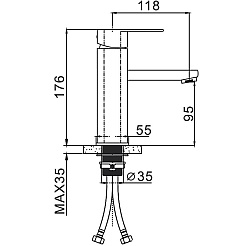Frap Смеситель для раковины F10805 сатин – фотография-3