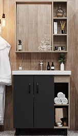 Onika Мебель для ванной Тимбер 80.10 серая/дуб сонома – фотография-1