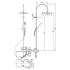 Paini Система душевая Pad PDCR689B0 хром – фотография-3