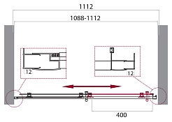 BelBagno Душевая дверь в нишу 110/195 UNO-195-BF-1-110-CH-CR – фотография-3