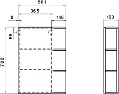 Vigo Зеркальный шкаф Nova 500 белый – фотография-6
