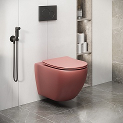 Grossman Унитаз подвесной Color GR-4411PIMS розовый матовый – фотография-9