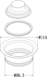 Milacio Горловина для измельчителя отходов MC.033.GD золото – фотография-4