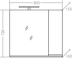 СанТа Мебель для ванной Марс 80 белая – фотография-14