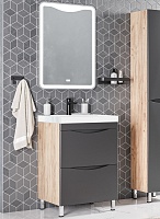 Corozo Мебель для ванной Лиана 60 дуб/графит