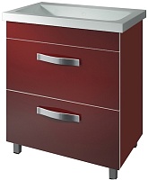 Какса-а Тумба для умывальника Хилтон 70 напольная, бордо
