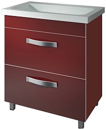Какса-а Тумба для умывальника Хилтон 70 напольная, бордо – фотография-1