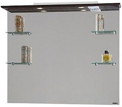 Водолей Зеркало для ванной Ницца 100 венге, без полки – фотография-1