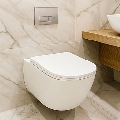 Azario Унитаз подвесной Fote AZ-116-UQ3 безободковый белый – фотография-2