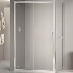 RGW Душевой уголок Passage PA-76-1 (PA-016 + Z-060-2) 140x100 профиль хром стекло прозрачное – фотография-1