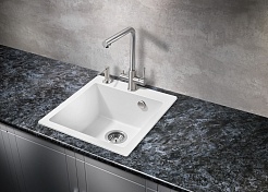 Milacio Мойка кухонная Murcia 46 Cuarzo белая – фотография-4