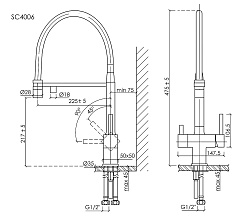 Sancos Смеситель для кухни Moro SC4006MB матовый черный – фотография-5