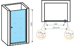 Parly Душевая дверь в нишу DE90B – фотография-7
